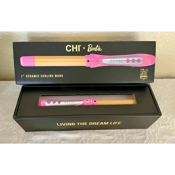 CHI BARBIE 1” Curling Wand BARBIEx INH Flat Iron
